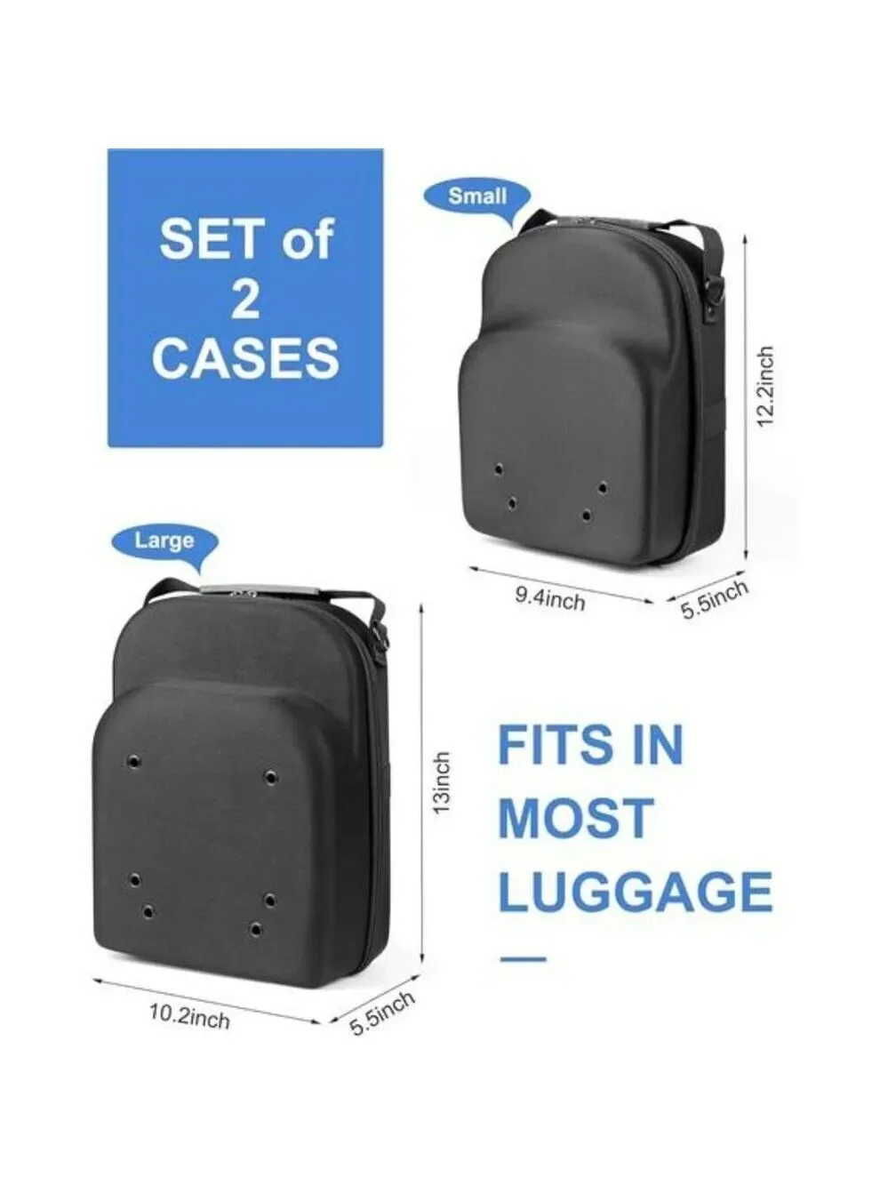 Hard Hat Travel Case Set Baseball Cap Storage Holder with Strap for 10 Hats